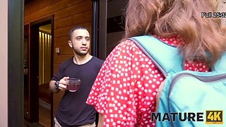 Mature4k. chick takes knob in wet hole for some hot porno in the sauna