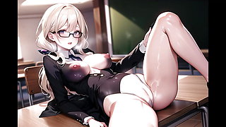 Bribe these hot female teachers with your cock! (with pussy masturbation ASMR sound!)