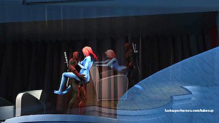 Deadpool and Mystic - Blue Slut