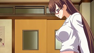 HENTAI: Hot big tiddy girl in schoolgirl uniform fucks with a schoolguy in principal's office