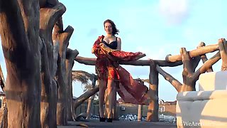 Sandy finds a spot outdoors to masturbate to enjoy - WeAreHairy