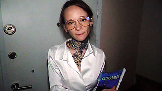 Redhead Tattooed Teacher Sucks Student's Dick