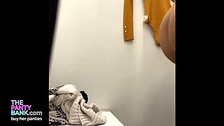 Hot Petite Latina Girl Fingering Herself in Mall Dressing Room & Car - The Panty Bank