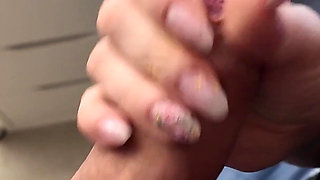 I Got Horny While Working and Put the Dildo in My Pussy. My Work Colleague Watched Me and Then Fucked Me
