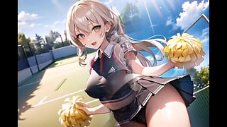 Ai Hot Anime Cheerleader Motivating