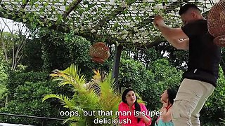 Two Hot Ass on Vacation Get Wet and Share a Strippers Hard Cock