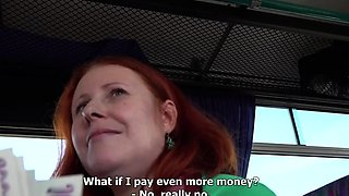 Luxurious MILF fucked in a public bus
