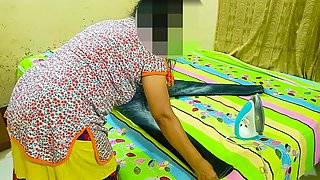 Hot Desi Indian Stepsister Ironing Cloth! Hard Sex Big Ass