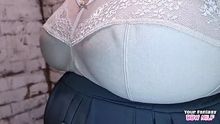 Creepy Cellar BBW Wife Told to Strip for Pleasure - Big Natural Tits MILF Homemade