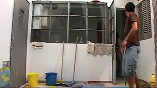 Straight fuck a cross dresse blond