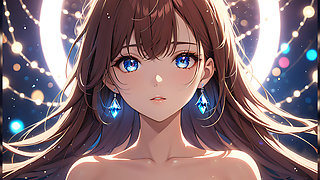 Bokeh Dreams: a Beautiful Young Woman in Floating Lights