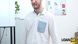 Blonde Czech Came For A Loan With Her Husband And Jump On Managers Cock 17 Min