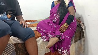 Tamil Housewife Aunty Seducing Her Son's Friend Hot Sucking and Pussy Licking Hard Doggy Fucking