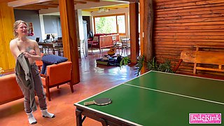 Stepbrother and Stepsister Playing Strip Pong - End Up Fucking