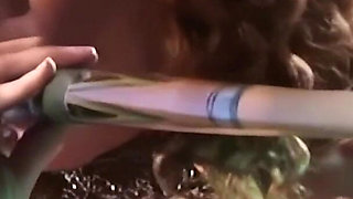Audrey Struts in Latex Bikini and Grinds Cue to Orgasm!
