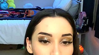 Hottest brunette solo webcam masturbation 2