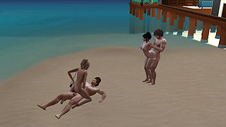 Cheating our wives with step sisters in beach house!