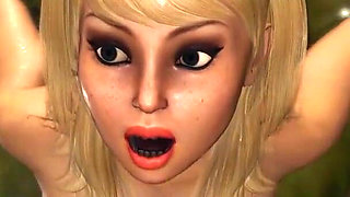 Crazy fuck in the sewer! Sexy blonde gets fucked hard by a green monster