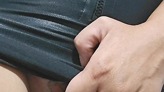 Small Pussy Full of Hairy Pussy and Likes to Sit on Big Cock