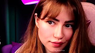 Close up with teen blonde sex doll rubbing her cunt