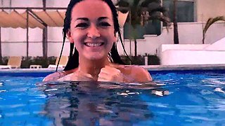 Fake agent fuck brunette amateur babe outdoor