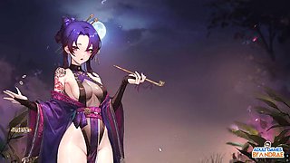 Ep18: Threesome Sex with Manari and Yutaka - Half-demon Shinobi