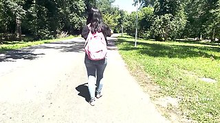 Wetting Jeans In Public And Public Blowjob