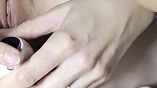 Ana Liz Puts Big Balls in Her Asshole and Cums on the Bed...