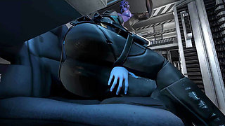 his huge cock was sucked while Tali was watched on her friend