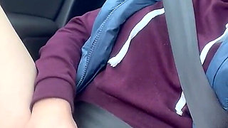 Masturbate in Car During Drive