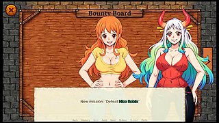 Lusty Buccaneers Parody Hentai Game Ep.1 Nami is exposing her naked body at night !