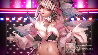 MMD r18 EVE Chan Ecchi Monster big tits want to make all men to cum hard and swallow  ass fuck anal group public sex