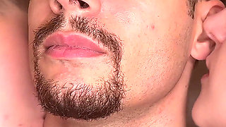 Two Girls Kissing and Licking My Neck