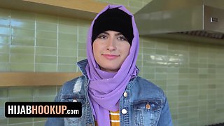 Angeline Red's hijab hookup: Donnie Rock gets to cum inside her while she gets clothed
