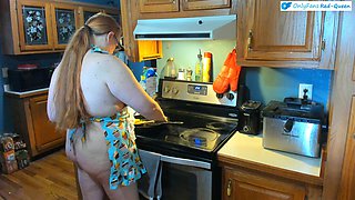 Tradwife Makes Her Husband Breakfast in Nothing but an Apron