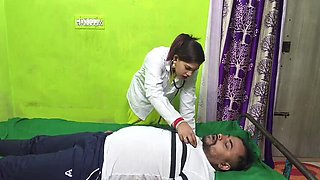 Hot Indian Lady Doctor Fucked Hard by Patient in Clinic - Sona Bhabhi Blowjob & Doggy Style
