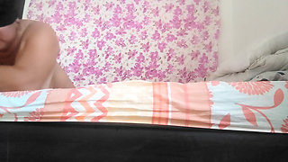 Pretty girlfriend sucking deep throat