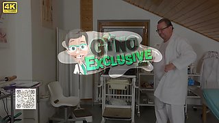 Cute Teen Student Made to Cum in Gyno Chair