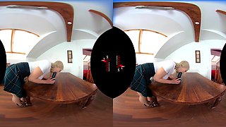 The Schoolgirl And The Domme - Lesbian Pornstars Stockings