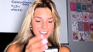 Blonde teen Sierras first erotic masturbation video