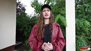 Skinny Ukrainian Teen Mari Moon Gets Cum in Eye During German Scout Casting Fuck