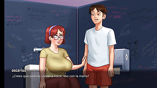 Sex in the bathroom with my classmate in secret