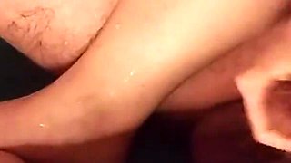 Romantic Bath Handjob From Behind Until Cum