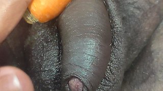 Horny Bhabhiji Enjoying Her Brother in Law Dick with Carrot