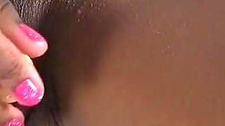 Horny Black Teen Inanna Star Masturbates with a Dildo and Cums with Moaning Orgasms