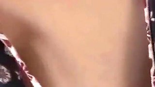 Hairy, Mature Mother Showing off in Front of Her Son's Friends to Masturbate