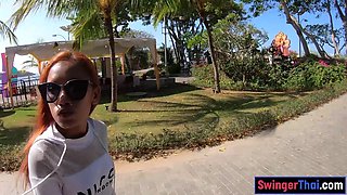 Thai GF thanks BF by jerking and riding