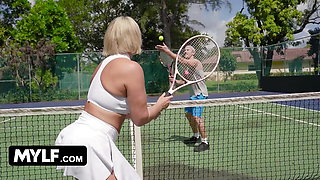 Mellanie Loves Playing Tennis, But Even More So, She Loves Sucking Oliver's Juicy Cock - MYLF