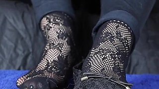 Amateur Cockbox Trampling and Ballbusting in Ballerina and Nylon Socks