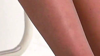 Lola’s Nylon Feet on the Barstool